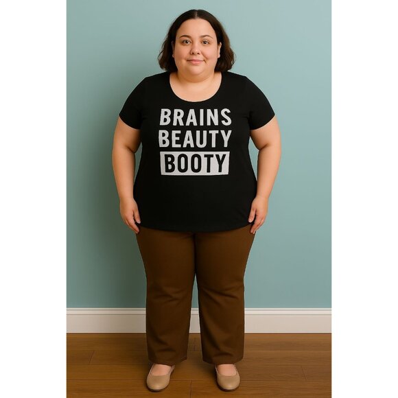 Torrid Shirt Cotton T Tee Top Short Sleeve Black Scoop Women's 2 Extra Lg WOMAN' - Picture 10 of 10